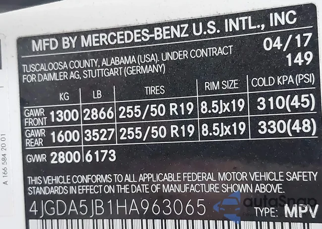 4JGDA5JB1HA963065: 43972876