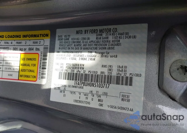 1FATP8UH0N5103717: 43972921