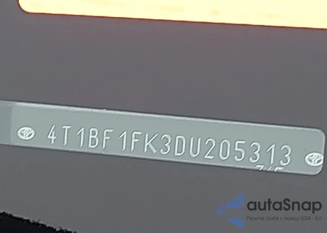 4T1BF1FK3DU205313: 43972969