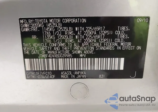 JTMBF4DVXBD039985: 43972971