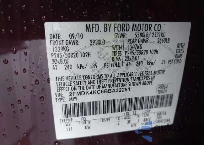 2FMDK4KC6BBA32281: 43973003