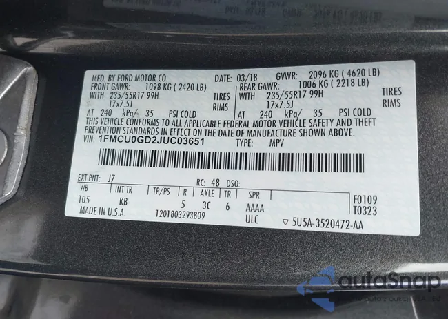 1FMCU0GD2JUC03651: 43973195