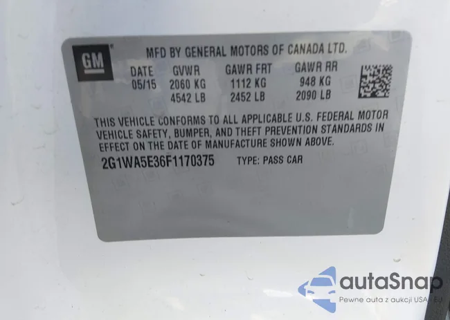 2G1WA5E36F1170375: 43973293