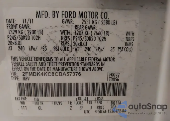 2FMDK4KC8CBA57376: 43972305