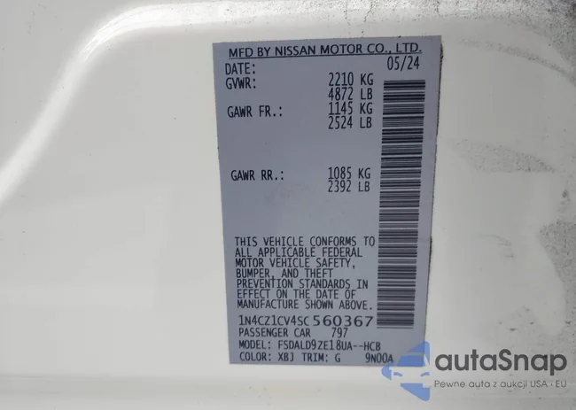 1N4CZ1CV4SC560367: 43972449