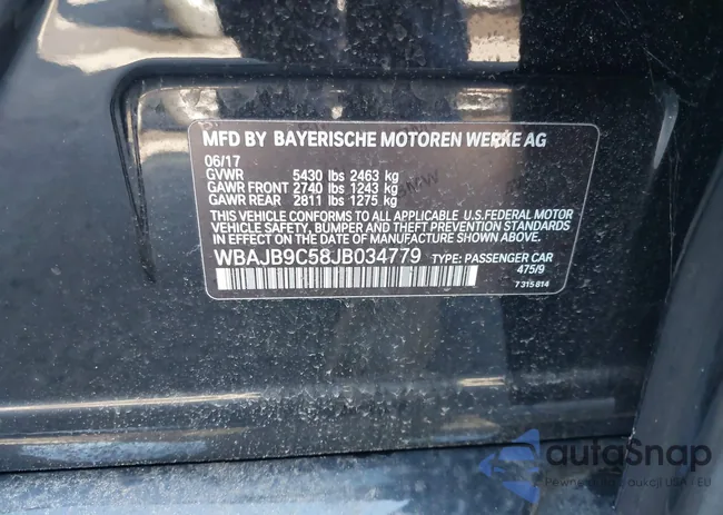 WBAJB9C58JB034779: 43972470