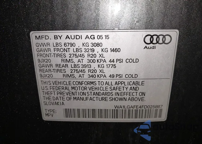 WA1LGAFE4FD025867: 43972616