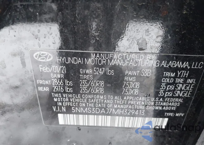 5NMS3DAJ7MH329413: 43972649