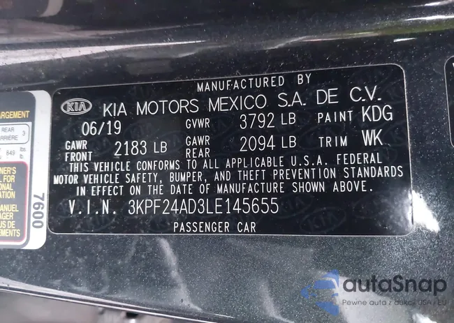 3KPF24AD3LE145655: 43973717