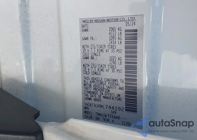 5N1BT3CA9RC744192: 43973856