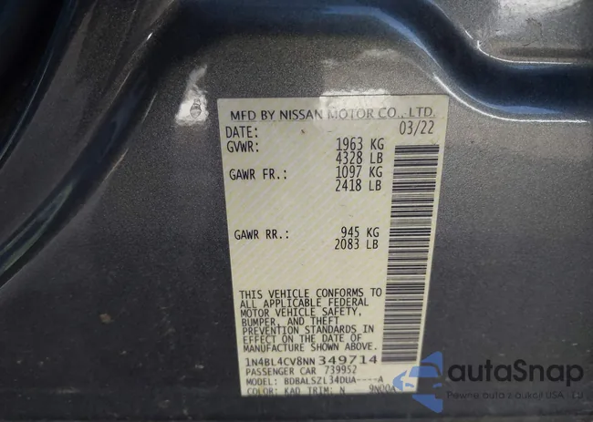 1N4BL4CV8NN349714: 43973867