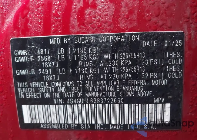 4S4GUHL63S3722660: 43973873