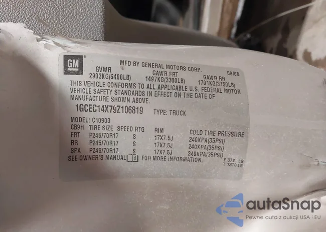 1GCEC14X79Z106819: 43973920