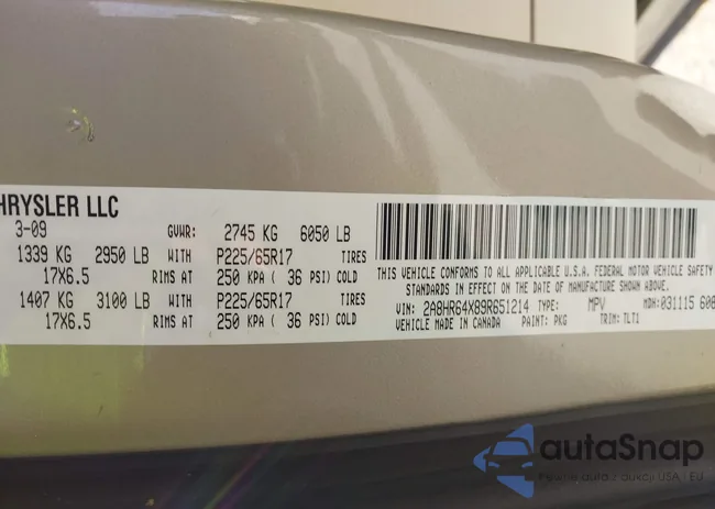 2A8HR64X89R651214: 43973929