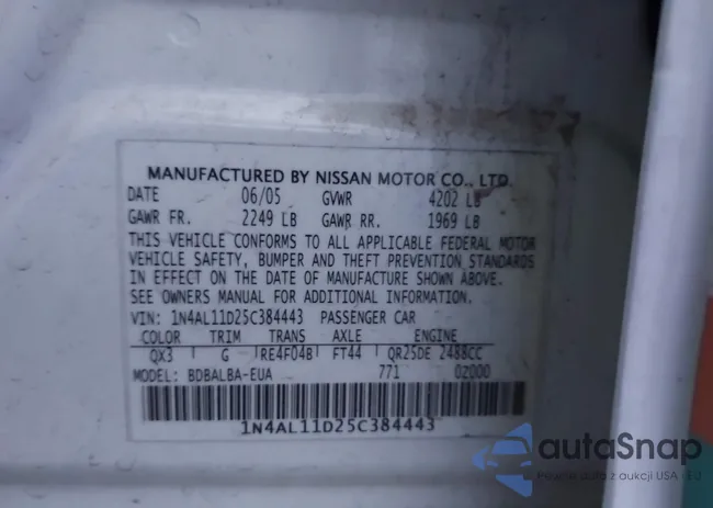 1N4AL11D25C384443: 43973990