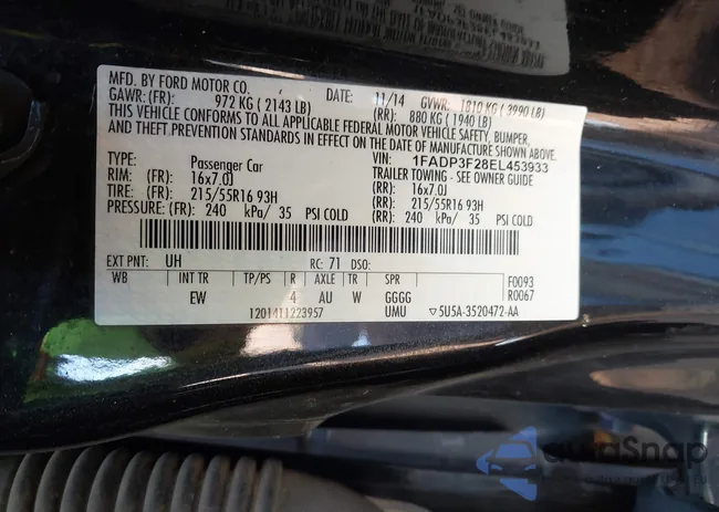 1FADP3F28EL453933: 43974005