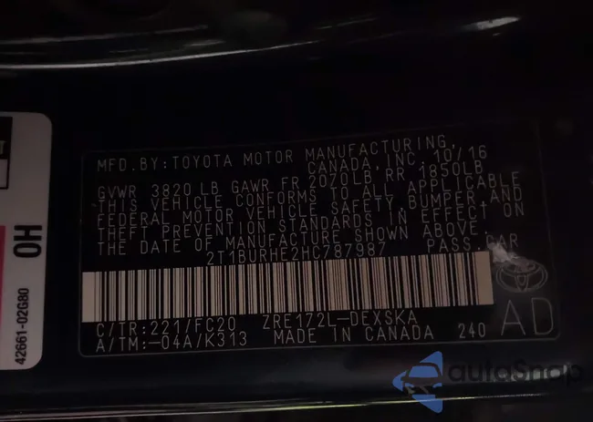 2T1BURHE2HC787987: 43974130