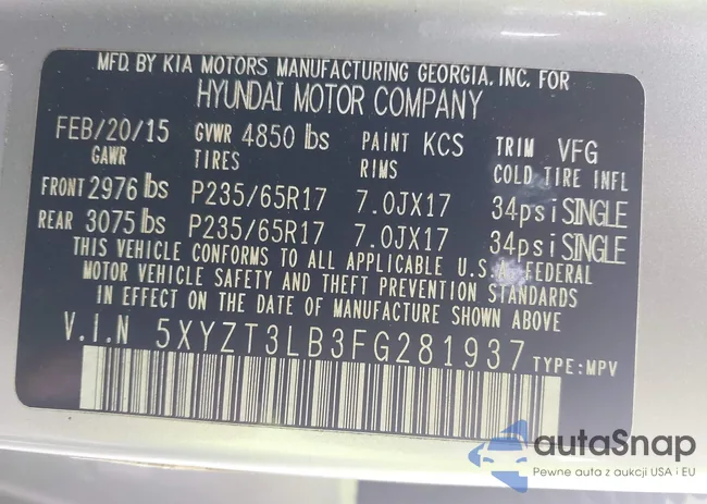 5XYZT3LB3FG281937: 43973338