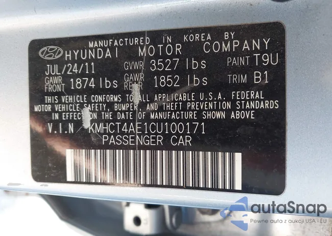 KMHCT4AE1CU100171: 43973571