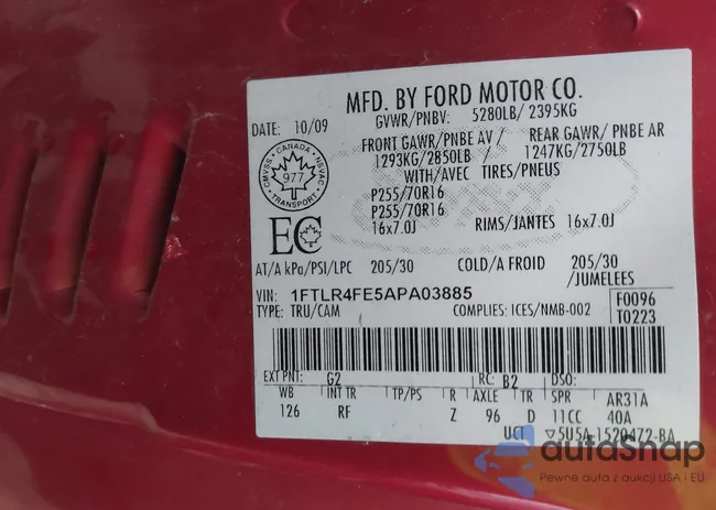 1FTLR4FE5APA03885: 43974741