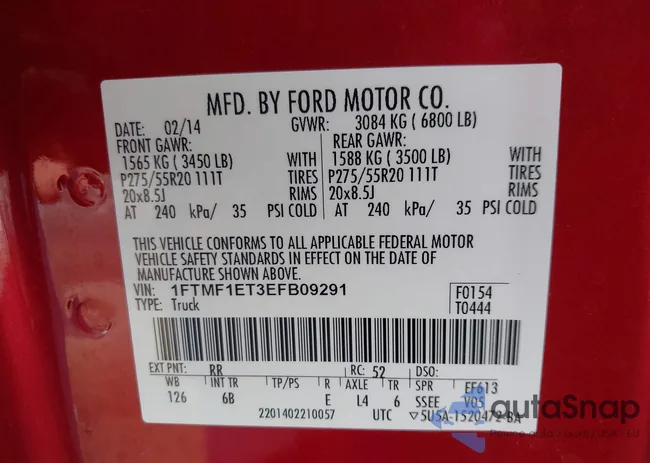 1FTMF1ET3EFB09291: 43974875