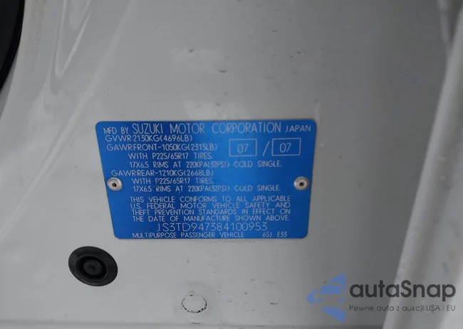 JS3TD947384100953: 43974943