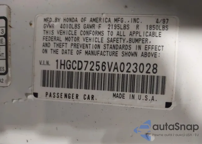 1HGCD7256VA023028: 43974967