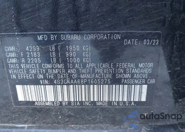 4S3GKAA68P1605275: 43974969