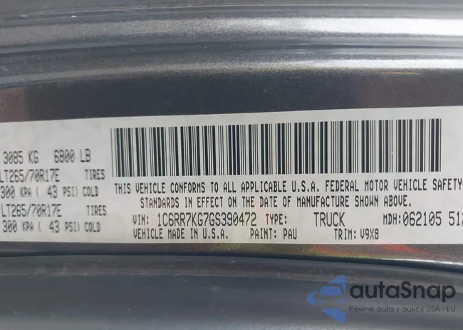 1C6RR7KG7GS390472: 43975053