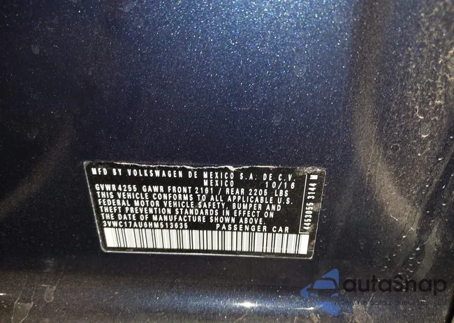 3VWC17AU6HM513635: 43975128