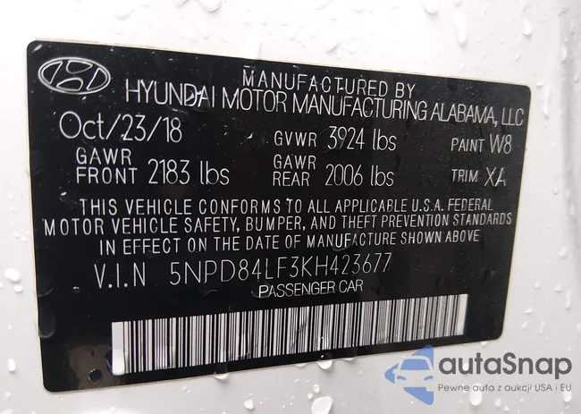 5NPD84LF3KH423677: 43975222