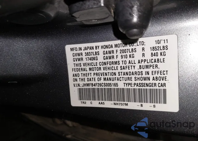 JHMFB4F26CS005165: 43975258