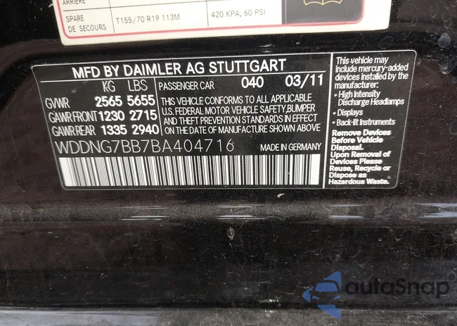 WDDNG7BB7BA404716: 43974329