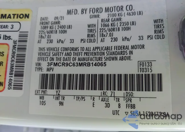 3FMCR9C63MRB14065: 43974389