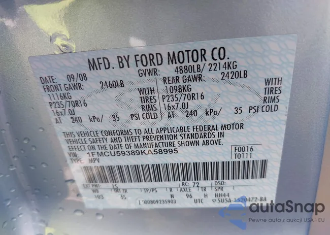 1FMCU59389KA58995: 43974608