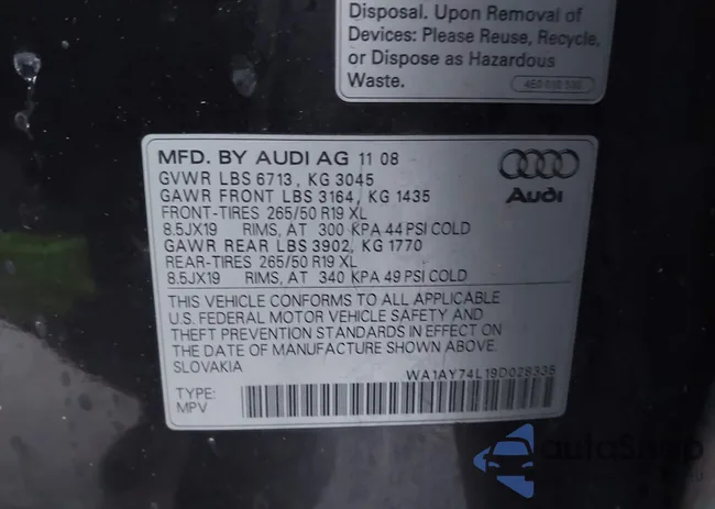 WA1AY74L19D028335: 43974633