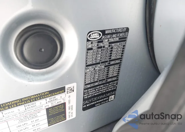 SALYT2EX9NA346540: 43974689