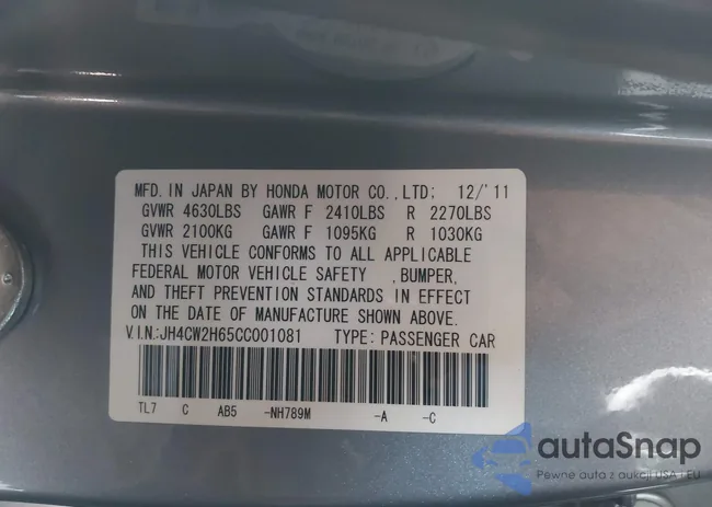 JH4CW2H65CC001081: 43975970