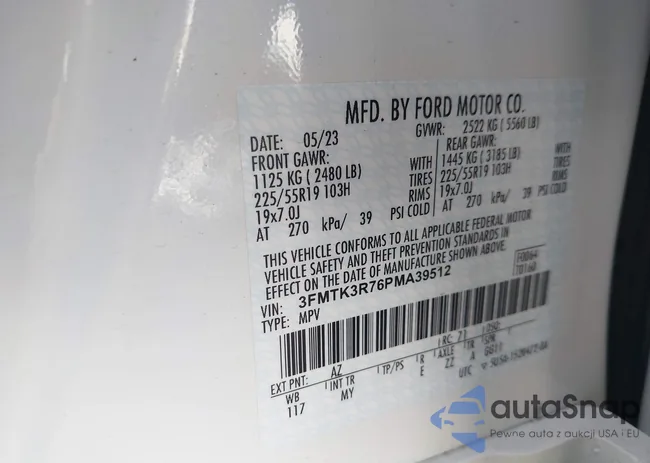 3FMTK3R76PMA39512: 43975429