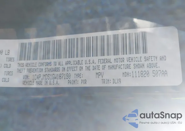 1C4PJMDS1GW187190: 43975430