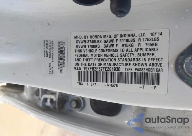 19XFB2F57FE204930: 43975529