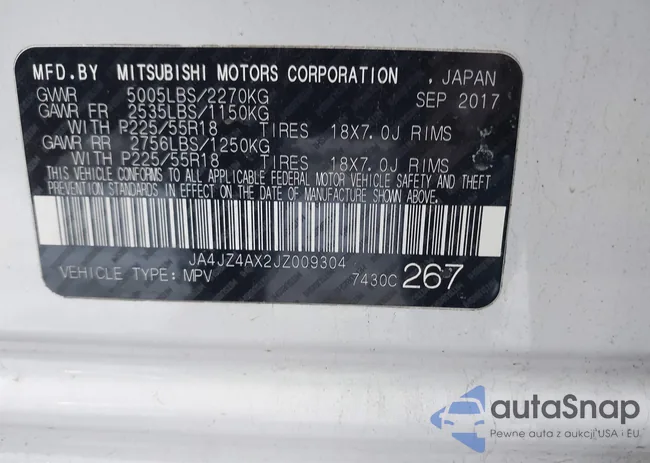 JA4JZ4AX2JZ009304: 43975597