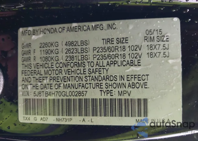 5J8TB4H70GL002857: 43976724