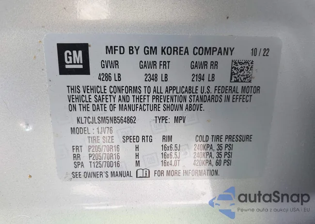 KL7CJLSM5NB564862: 43976780