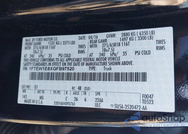 1FTEW1E8XGFB97520: 43976891