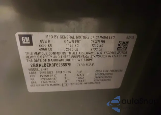 2GNALBEK8F6286575: 43977218