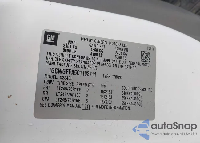 1GCWGFFA5C1102711: 43977256