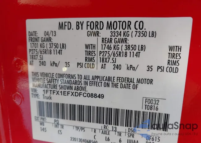 1FTFX1EFXDFC08849: 43977284