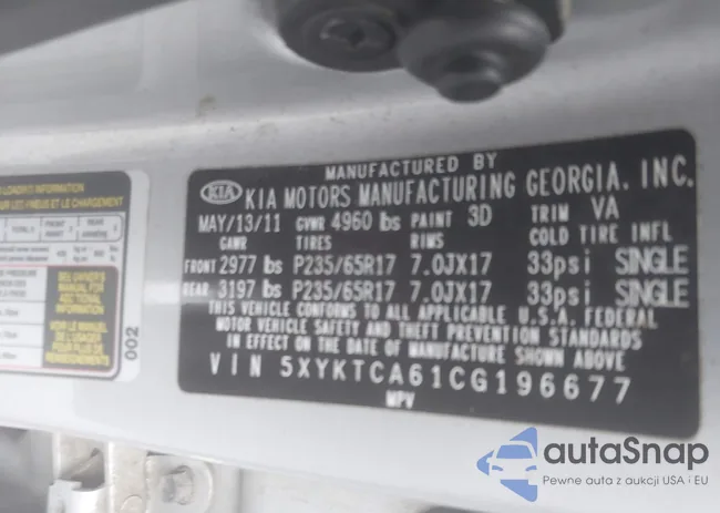 5XYKTCA61CG196677: 43976471