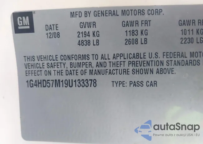 1G4HD57M19U133378: 43977820